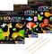3-Pack Rainbow Scratch Art Set for Kids – Magic Drawing Books with Ocean, Mermaid & Animal Themes, 27 Scratch Papers + 3 Scratch Pens, DIY Craft Kit & Birthday Party Activity Gift for Girls & Boys (Animals)